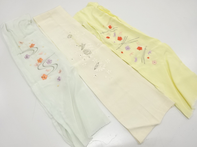 アンティーク　刺繍半衿3枚セット